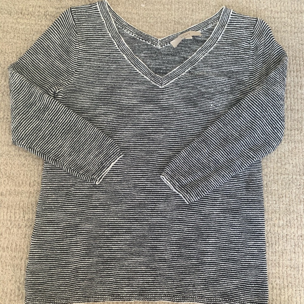 Black and White Striped Sweater